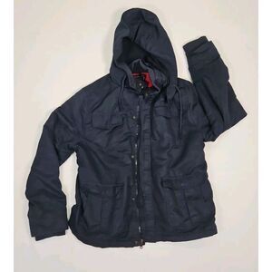 Zip‎ Jacket Mens XL Blue Military Field Chore Military 100% Polyester